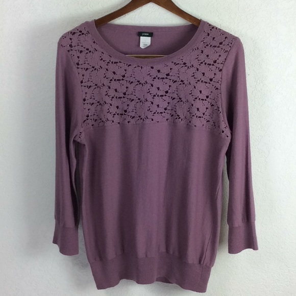 J. Crew Sweaters - J. Crew Merino Tatted Lace Sweater